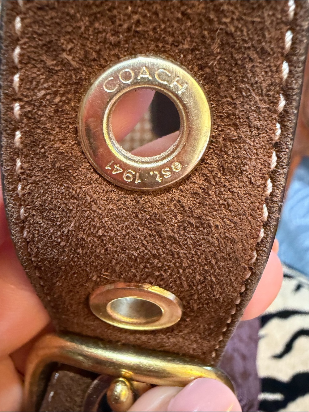 Coach Vintage Legacy East West Duffle Purple Signature Jacquard Shoulder Bag - Picture 8 of 16